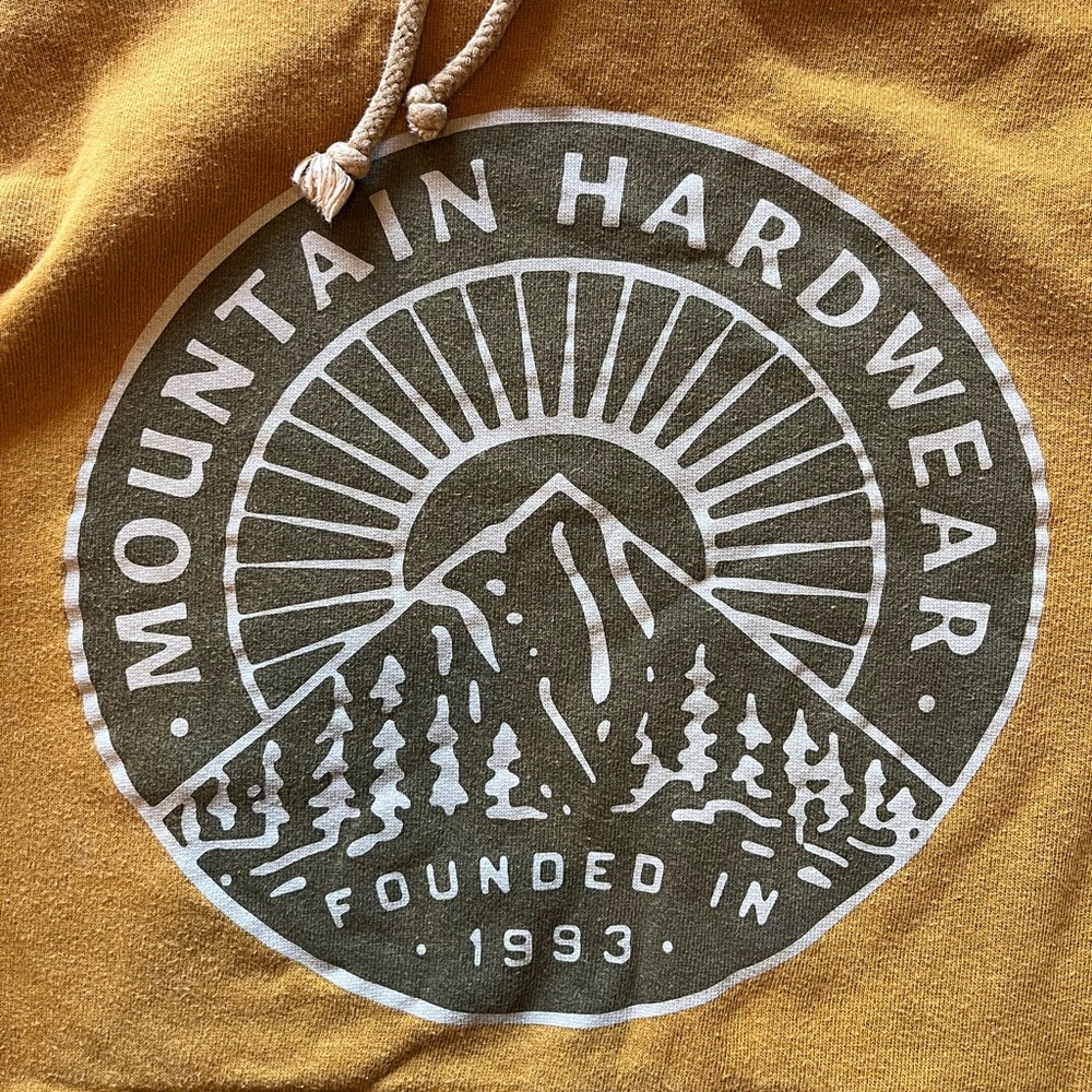 Mountain Hardwear Hoodie – Men’s Size S (Mustard) Organic cotton yellow gold - Picture 2 of 10